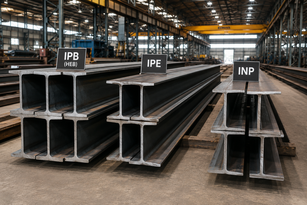 انواع تیرآهن IPE، INP و IPB