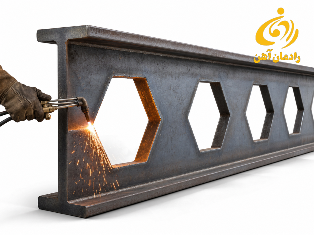 اجرت برش تیرآهن زنبوری سایز ۲۲