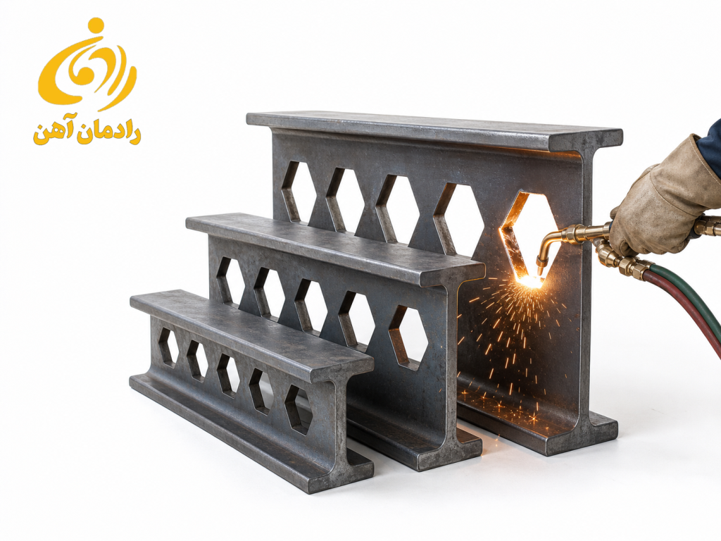 اجرت برش تیرآهن زنبوری سایز 14 | 16 | 18