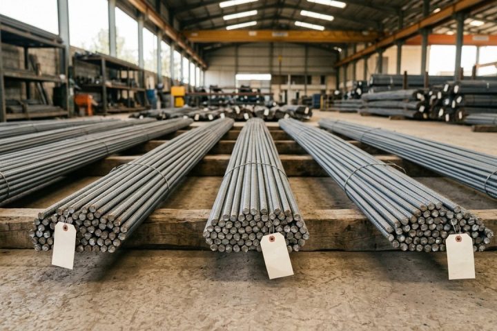 بندیل‌های میلگرد کارخانه‌های مختلف برای مقایسه قیمت میلگرد امروز و مشخصات خرید